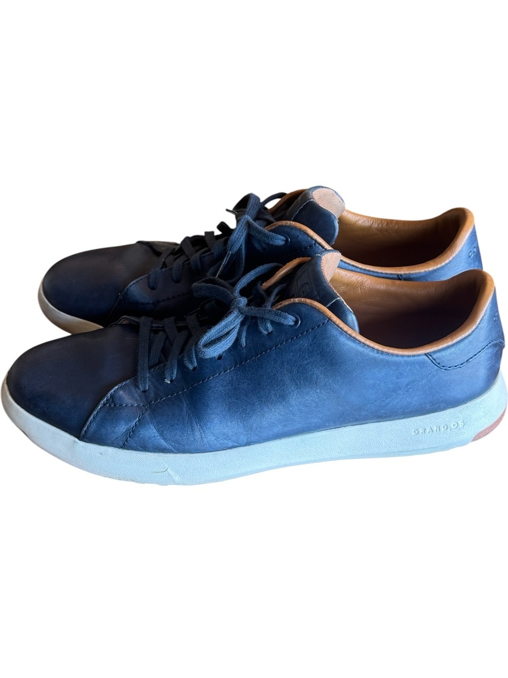 Cole Haan Men's 11.5 Blue High End Leather Casual Sneakers